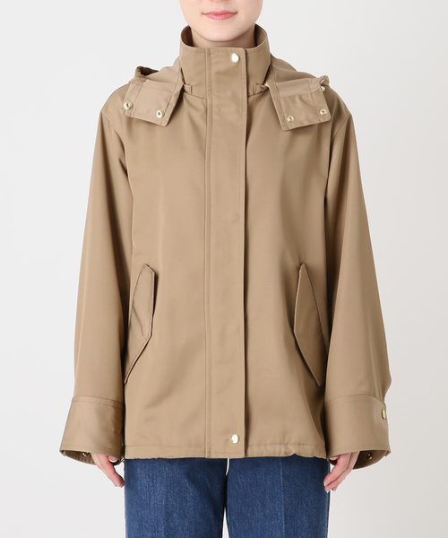 B.C STOCK(ベーセーストック)の「手洗い可 / 撥水 / テントショートブルゾン(ブルゾン・レディース・ネイビー/ベージュ・FREE)」の3枚目の写真