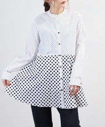 ポルカドット 長袖ブラウス 26SS