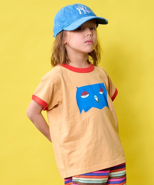MARKEY'S(マーキーズ)の「OKAOリンガージャスト半袖Tシャツ(Tシャツ/カットソー・キッズ・オレンジ/ピンク/グリーン/ブルー・80/90/95/100/110/120/130/140/150)」の4枚目の写真