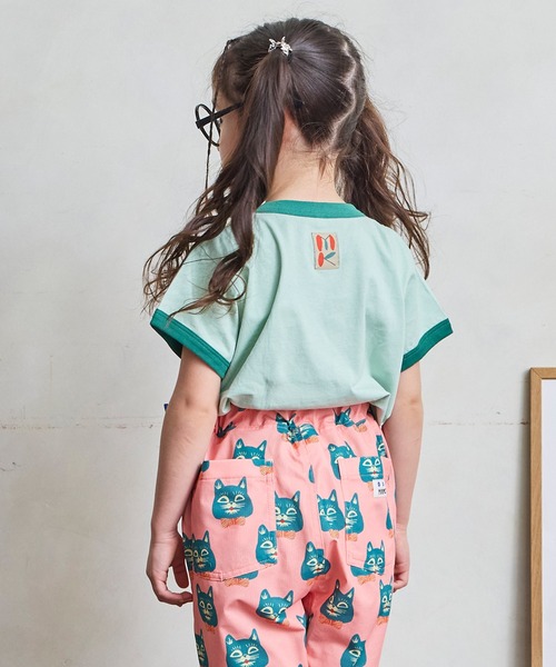MARKEY'S(マーキーズ)の「OKAOリンガージャスト半袖Tシャツ(Tシャツ/カットソー・キッズ・オレンジ/ピンク/グリーン/ブルー・80/90/95/100/110/120/130/140/150)」の7枚目の写真
