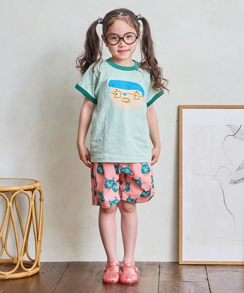 MARKEY'S(マーキーズ)の「OKAOリンガージャスト半袖Tシャツ(Tシャツ/カットソー・キッズ・オレンジ/ピンク/グリーン/ブルー・80/90/95/100/110/120/130/140/150)」の8枚目の写真