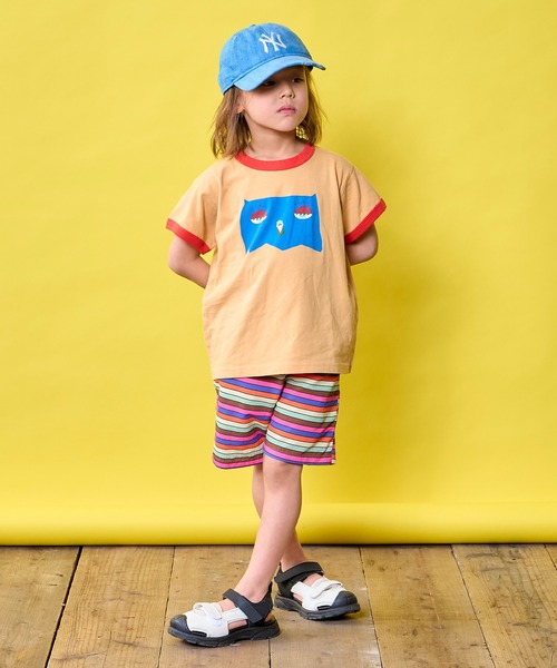 MARKEY'S(マーキーズ)の「OKAOリンガージャスト半袖Tシャツ(Tシャツ/カットソー・キッズ・オレンジ/ピンク/グリーン/ブルー・80/90/95/100/110/120/130/140/150)」の16枚目の写真