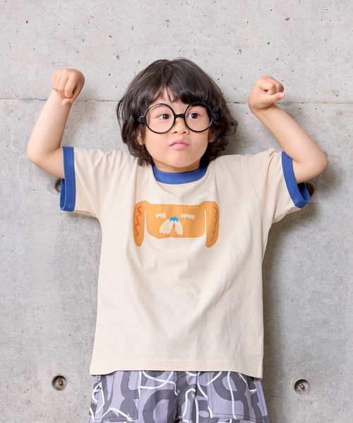 MARKEY'S(マーキーズ)の「OKAOリンガージャスト半袖Tシャツ(Tシャツ/カットソー・キッズ・オレンジ/ピンク/グリーン/ブルー・80/90/95/100/110/120/130/140/150)」の10枚目の写真