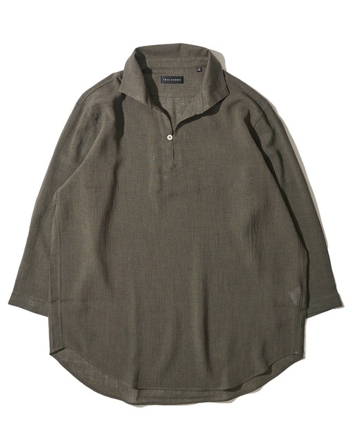TETE HOMME(テットオム)の「展開店舗限定 リネンライク ウォッシャブル スキッパーシャツ / リラックスシルエット カプリシャツ(シャツ/ブラウス・メンズ・ピンク/グリーン/ベージュ/エメラルド/ホワイト/ネイビー・LARGE/MEDIUM/X-LARGE)」の13枚目の写真