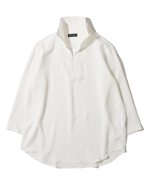 TETE HOMME(テットオム)の「展開店舗限定 リネンライク ウォッシャブル スキッパーシャツ / リラックスシルエット カプリシャツ(シャツ/ブラウス・メンズ・ピンク/グリーン/ベージュ/エメラルド/ホワイト/ネイビー・LARGE/MEDIUM/X-LARGE)」の7枚目の写真