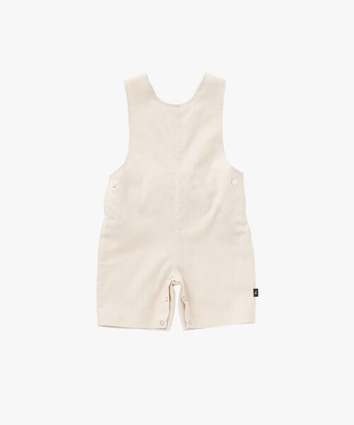 agnes b.(アニエスベー)の「ベビー コットンリネン ノースリーブ サロペット(その他パンツ・キッズ・ベージュ系その他・70/85/80)」の1枚目の写真