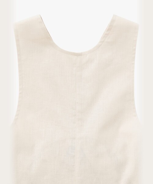 agnes b.(アニエスベー)の「ベビー コットンリネン ノースリーブ サロペット(その他パンツ・キッズ・ベージュ系その他・70/85/80)」の3枚目の写真