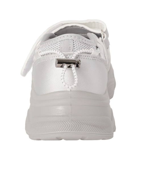 Green　Parks（グリーンパークス）の「ドロストコードメッシュスニーカー（スニーカー・レディース・シルバー/オフホワイト/ブラック・S/L/M）」の9枚目の写真