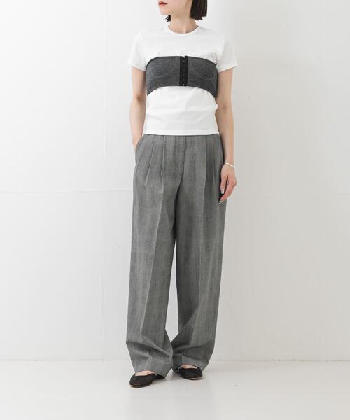 URBAN RESEARCH（アーバンリサーチ）の「new basic　HIGH TWIST WOOL PANTS（その他パンツ・レディース・ブラック/チェック・40/38/36）」の3枚目の写真