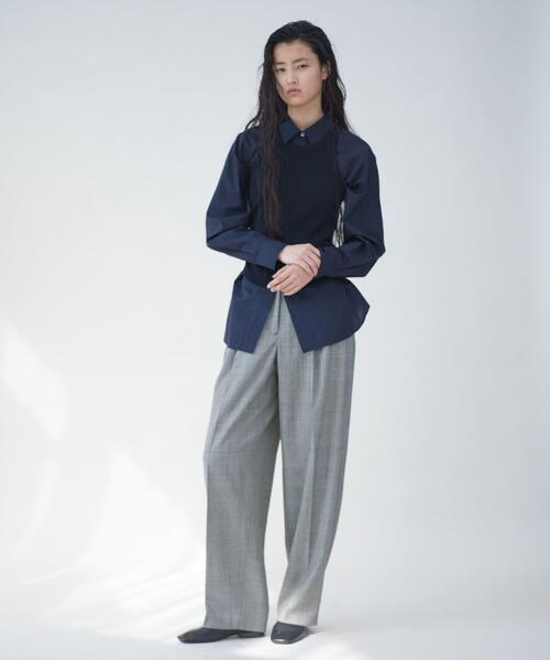 URBAN RESEARCH（アーバンリサーチ）の「new basic　HIGH TWIST WOOL PANTS（その他パンツ・レディース・ブラック/チェック・40/38/36）」の4枚目の写真