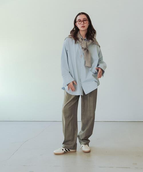 URBAN RESEARCH（アーバンリサーチ）の「new basic　HIGH TWIST WOOL PANTS（その他パンツ・レディース・ブラック/チェック・40/38/36）」の5枚目の写真