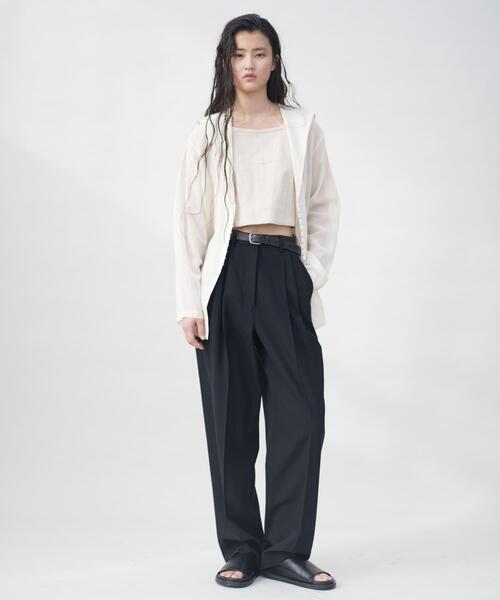 URBAN RESEARCH（アーバンリサーチ）の「new basic　HIGH TWIST WOOL PANTS（その他パンツ・レディース・ブラック/チェック・40/38/36）」の15枚目の写真