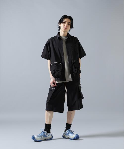 DANKE SCHON(ダンケシェーン)の「【WEB&DEPOT限定】DankeSchon/ダンケシェーン/PTWILL ZIP CARGO S/S SHIRTS(シャツ/ブラウス・レディース・ブラック・M/L)」の9枚目の写真