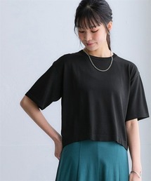nissen | 【アイスクリーンプレミアム】クロップド丈5分袖ニット（持続冷感・接触冷感・毛玉になりにくい・UVカット・洗濯機で洗える・遮熱）(ニット/セーター)