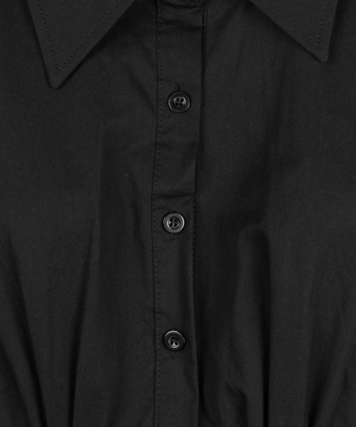 me+em select(ミームセレクト)の「【 3color 】ダブルレースアップリボンシャツ / double lace up ribbon shirts※※(シャツ/ブラウス・レディース・ブルー/ブラック/ホワイト・FREE)」の4枚目の写真