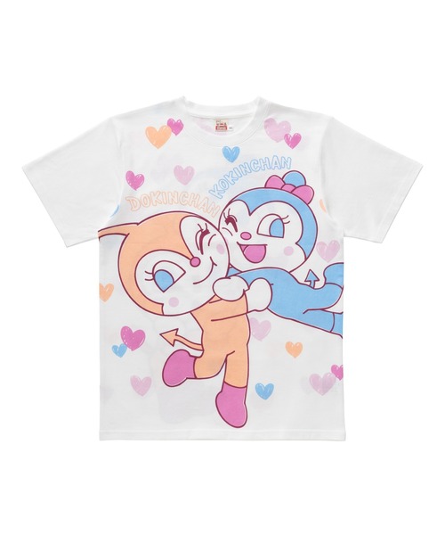 ANPANMAN KIDS COLLECTION（アンパンマンキッズコレクション）の「ドキンちゃんコキンちゃんむぎゅっとなかよしTシャツ 大人（Tシャツ/カットソー・レディース・オフホワイト・LL/S/M/L）」の3枚目の写真