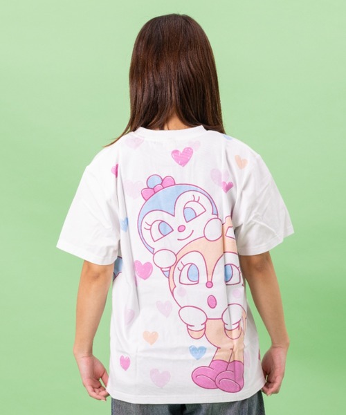 ANPANMAN KIDS COLLECTION（アンパンマンキッズコレクション）の「ドキンちゃんコキンちゃんむぎゅっとなかよしTシャツ 大人（Tシャツ/カットソー・レディース・オフホワイト・LL/S/M/L）」の2枚目の写真