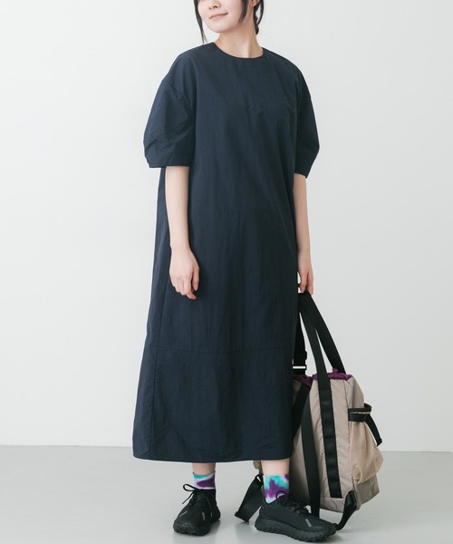 EKAL（エカル）の「『UR TECH』ナイロンタッサーワンピース（ワンピース・レディース・ネイビー/ベージュ/グリーン系その他/グレー/ライトブルー・ONE）」の5枚目の写真