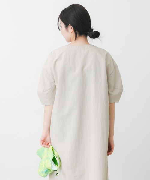 EKAL（エカル）の「『UR TECH』ナイロンタッサーワンピース（ワンピース・レディース・ネイビー/ベージュ/グリーン系その他/グレー/ライトブルー・ONE）」の14枚目の写真