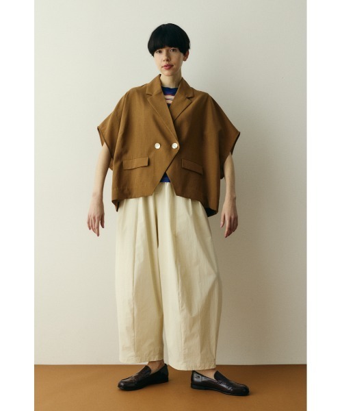 HeRIN.CYE(ヘリンドットサイ)の「Relax half sleeve jacket リラックスハーフスリーブジャケット(その他アウター・レディース・ブラウン/ブラック/グレー・FREE)」の7枚目の写真