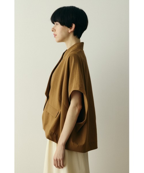 HeRIN.CYE(ヘリンドットサイ)の「Relax half sleeve jacket リラックスハーフスリーブジャケット(その他アウター・レディース・ブラウン/ブラック/グレー・FREE)」の8枚目の写真