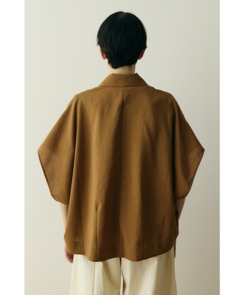 HeRIN.CYE(ヘリンドットサイ)の「Relax half sleeve jacket リラックスハーフスリーブジャケット(その他アウター・レディース・ブラウン/ブラック/グレー・FREE)」の9枚目の写真