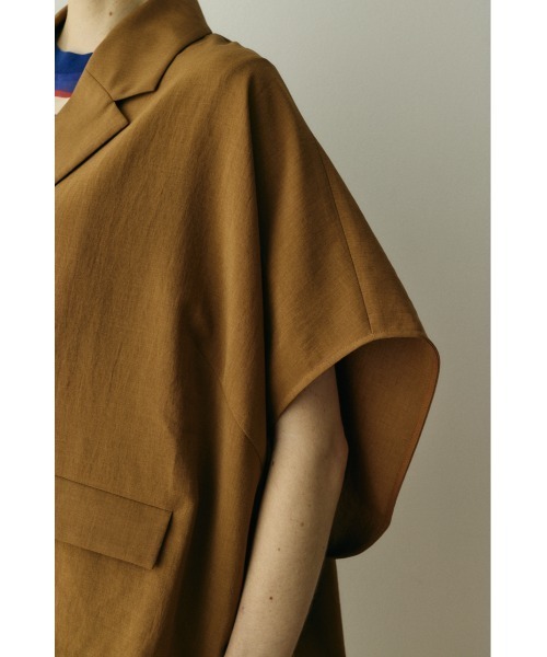 HeRIN.CYE(ヘリンドットサイ)の「Relax half sleeve jacket リラックスハーフスリーブジャケット(その他アウター・レディース・ブラウン/ブラック/グレー・FREE)」の12枚目の写真