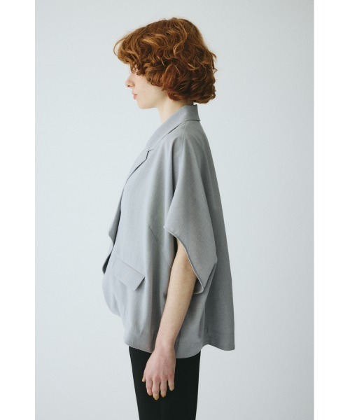 HeRIN.CYE(ヘリンドットサイ)の「Relax half sleeve jacket リラックスハーフスリーブジャケット(その他アウター・レディース・ブラウン/ブラック/グレー・FREE)」の17枚目の写真