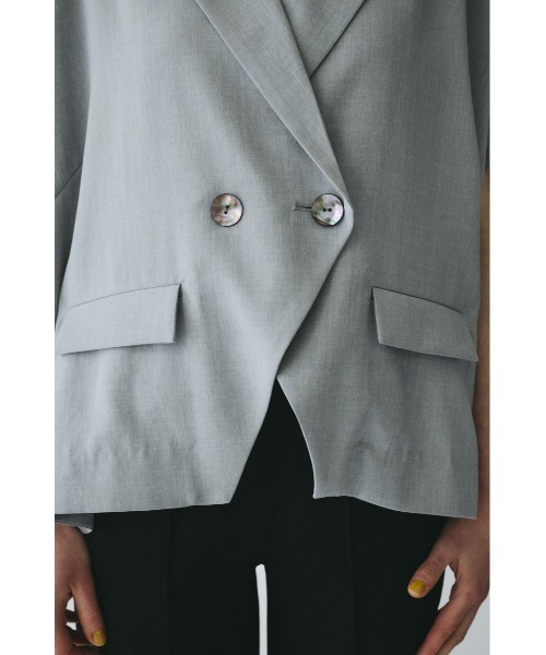 HeRIN.CYE(ヘリンドットサイ)の「Relax half sleeve jacket リラックスハーフスリーブジャケット(その他アウター・レディース・ブラウン/ブラック/グレー・FREE)」の22枚目の写真