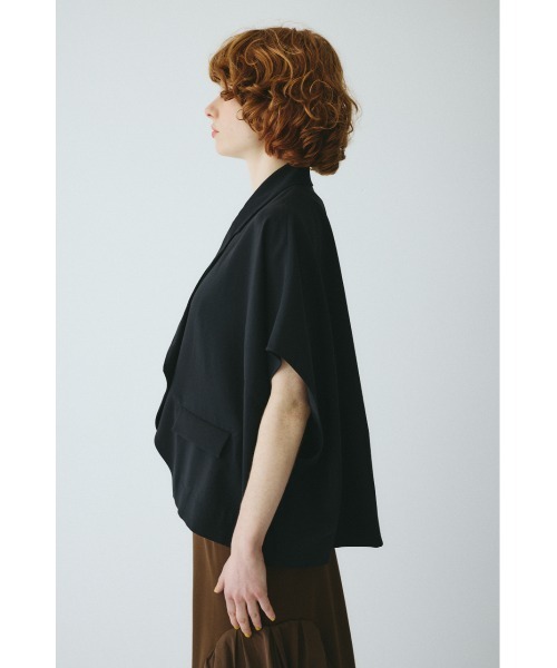 HeRIN.CYE(ヘリンドットサイ)の「Relax half sleeve jacket リラックスハーフスリーブジャケット(その他アウター・レディース・ブラウン/ブラック/グレー・FREE)」の5枚目の写真