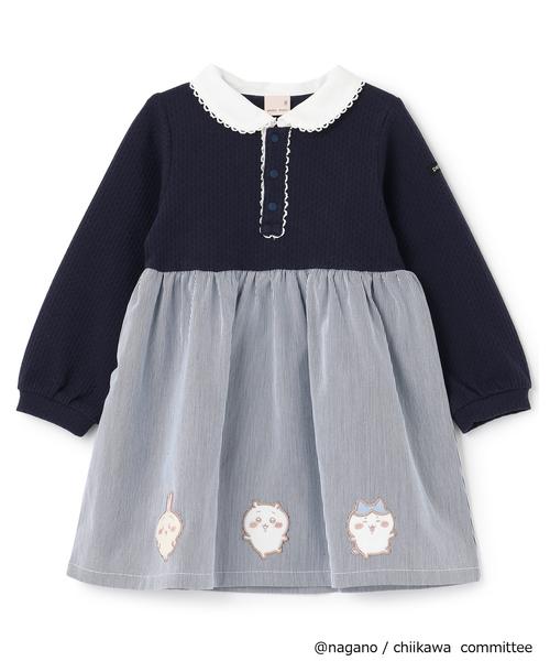 petit main(プティマイン)の「【アニメちいかわ】ドッキングワンピース(ワンピース・キッズ・アイボリー/ネイビー・110cm/90cm/120cm/130cm/80cm/100cm)」の2枚目の写真