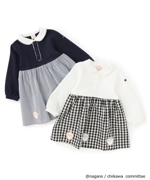 petit main(プティマイン)の「【アニメちいかわ】ドッキングワンピース(ワンピース・キッズ・アイボリー/ネイビー・110cm/90cm/120cm/130cm/80cm/100cm)」の10枚目の写真