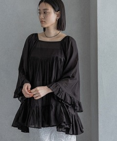 セール】シフォンギャザーティアードワンピース（ワンピース）｜anuans