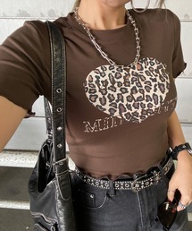 ハートプリントメローチビTシャツ
