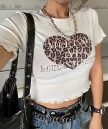 ハートプリントメローチビTシャツ