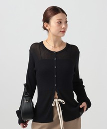 BAYFLOW | [春夏の羽織りに]シアーリブニットクルーカーディガン(カーディガン/ボレロ)