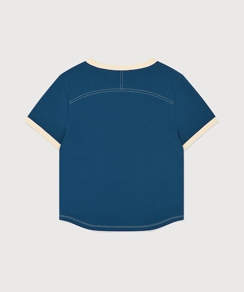 COVERNAT(カバーナット)の「WOMAN BABY FIT RINGER T-SHIRT(Tシャツ/カットソー・レディース・ブラウン/ダークブルー/アイボリー・MEDIUM/SMALL)」の21枚目の写真