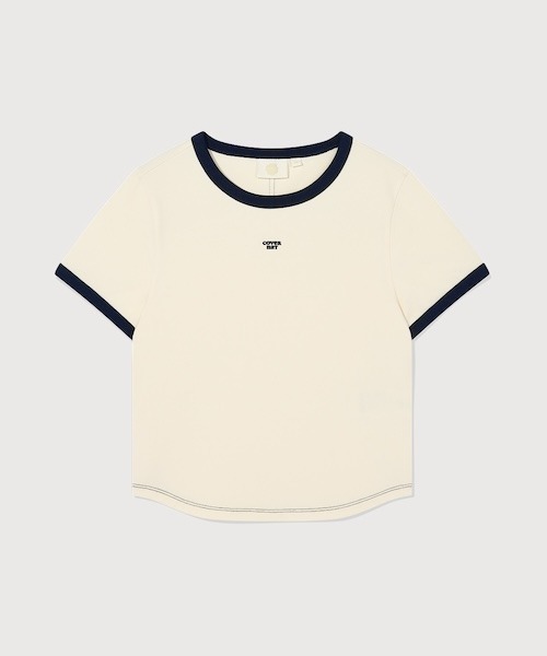 COVERNAT(カバーナット)の「WOMAN BABY FIT RINGER T-SHIRT(Tシャツ/カットソー・レディース・ブラウン/ダークブルー/アイボリー・MEDIUM/SMALL)」の8枚目の写真