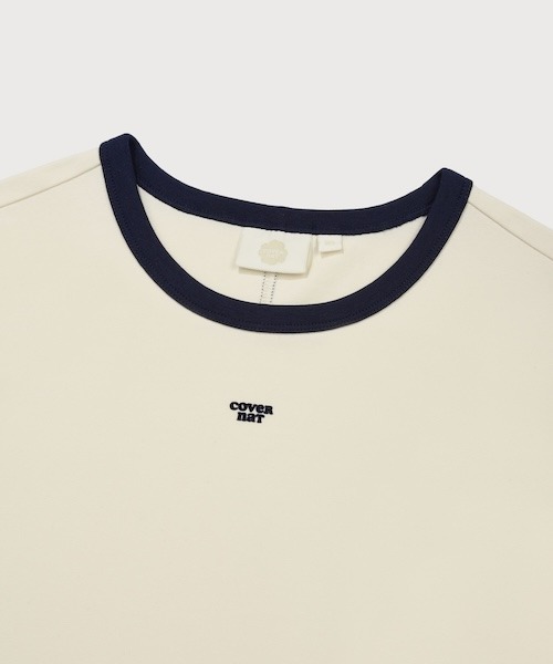 COVERNAT(カバーナット)の「WOMAN BABY FIT RINGER T-SHIRT(Tシャツ/カットソー・レディース・ブラウン/ダークブルー/アイボリー・MEDIUM/SMALL)」の10枚目の写真