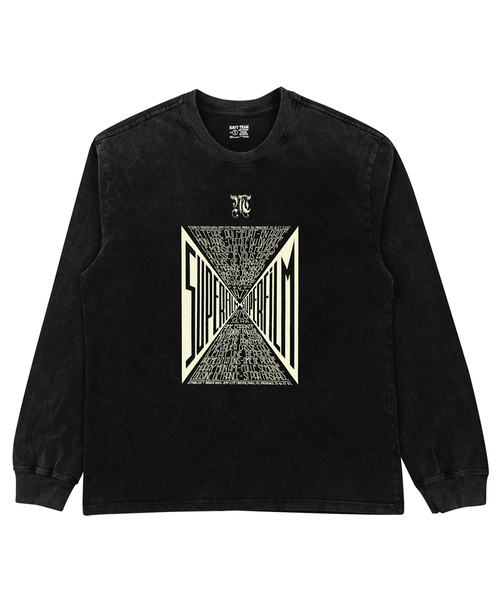 NAVYTEAM(ネイビーチーム)の「スーパーフィルム ピグメントダイング ロングTシャツ(Tシャツ/カットソー・レディース・ブラック×ベージュ/ブラック×グレー・1/2/3)」の1枚目の写真