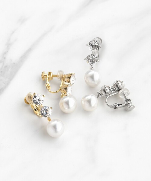 TOCCA(トッカ)の「TROIS BIJOUX&PEARL EARRINGS イヤリング(イヤリング・レディース・ゴールド系/シルバー系・F)」の7枚目の写真