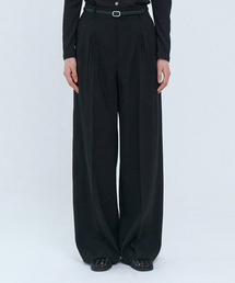 JKOO（ジェイクー）の「Multi Pleats Wide Pants _ Black（スラックス）」