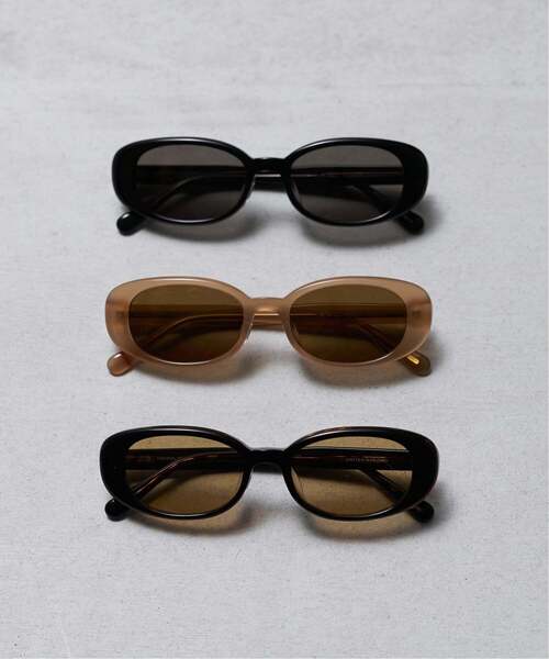 UNITED ARROWS（ユナイテッドアローズ）の「Zoff｜UNITED ARROWS ユナイテッドアローズ オーバル型 サングラス｜カラーレンズ 太縁フレーム おしゃれ 紫外線対策 UVカット 男女兼用 メンズ レディース 男性用 女性用 ユニセックス（サングラス・レディース・ブラウン/ブラック/ブラック系その他・FREE）」の5枚目の写真