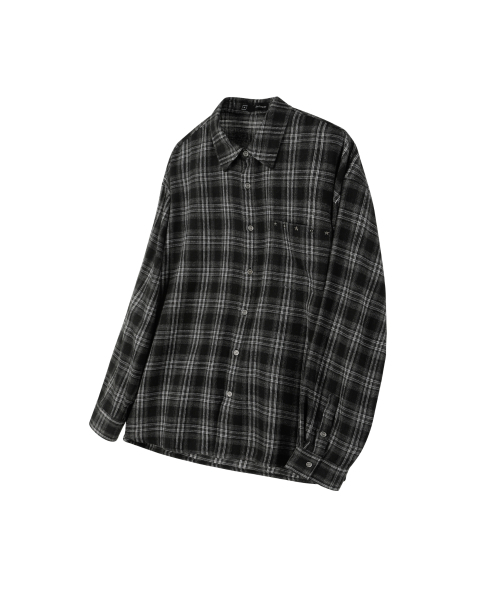LEATHERY（レザリー）の「スチールトーン オーバーサイズ チェックシャツ [ブラック]（シャツ/ブラウス・レディース・その他・MEDIUM/LARGE）」の5枚目の写真