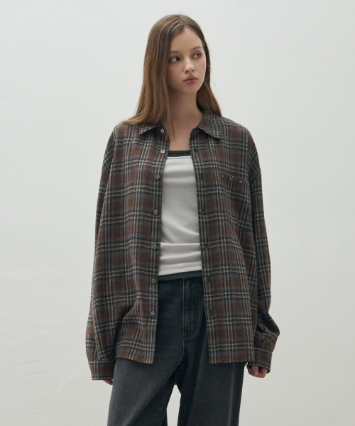 LEATHERY（レザリー）の「スチールトーン オーバーサイズ チェックシャツ [ブラック]（シャツ/ブラウス・レディース・その他・MEDIUM/LARGE）」の9枚目の写真