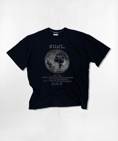NOTUSUAL(ノットユージュアル)の「グレーアーズ オーバーサイズ 半袖Tシャツ 4カラー(Tシャツ/カットソー・レディース・ホワイト×グレー/ブラック/ネイビー/ホワイト・SMALL/MEDIUM/LARGE/X-LARGE)」の8枚目の写真