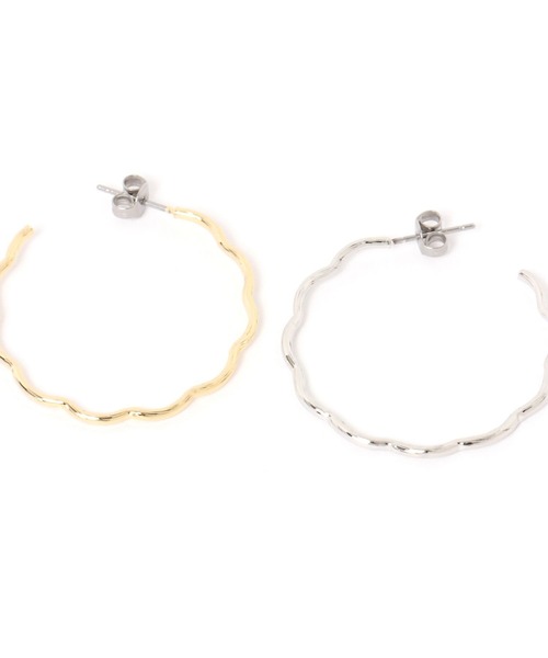 studio CLIP（スタディオクリップ）の「【daily CLIP】ソフトウェーブピアス（ピアス（両耳用）・レディース・その他1/その他2・FREE）」の3枚目の写真