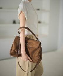 LAULEN | 2way suede touch twist buckle bag /2wayスウェード調ツイストバックルバッグ(ハンドバッグ)