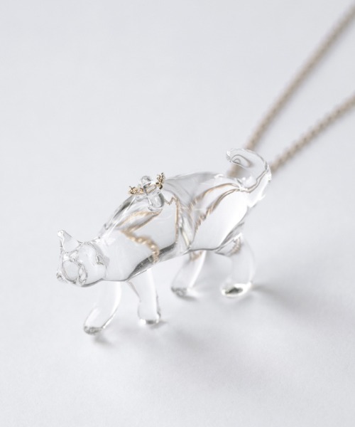 HARIO Lampwork Factory（ハリオランプワークファクトリー）の「ネックレス ネコ Walking（ネックレス・レディース・クリア・FREE）」の3枚目の写真