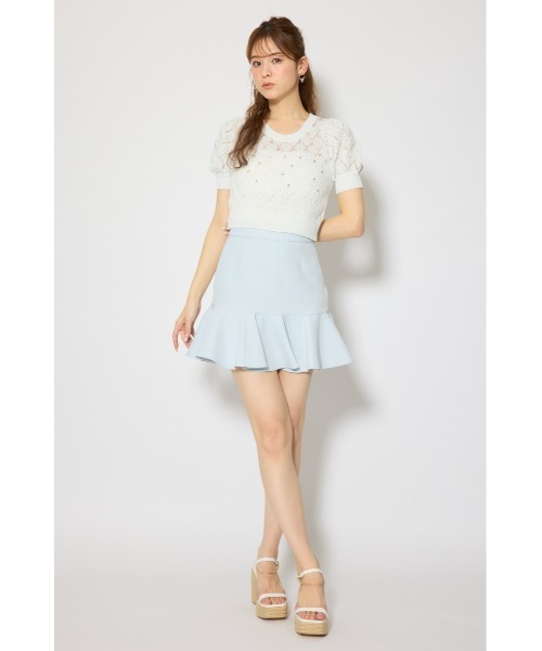 rienda(リエンダ)の「【森香澄さん着用】サーキュラーフレアジャストウエストスカート 春服 夏服(スカート・レディース・ブラック/ホワイト/ライトブルー・SMALL/X-SMALL/MEDIUM)」の22枚目の写真